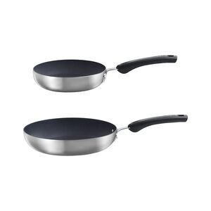 Dash Zakarian Trupro Stainless Steel Fry Pan Set, Black